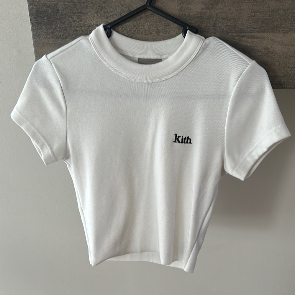 Kith White Short Sleeve Tee with Crew Neck